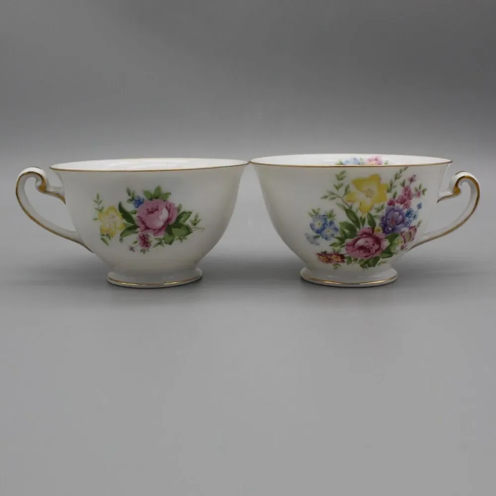 Floral Vintage Tea Cup & Saucers Set of 4 Spring Kingswood Occupied Japan
